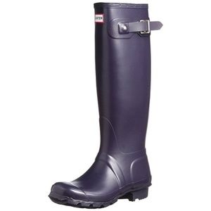 Tall Aubergine Hunter Wellies
